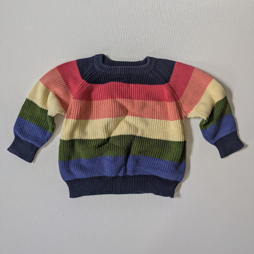Campure Navy and Coral Sweater 100% Cotton Size 5Y